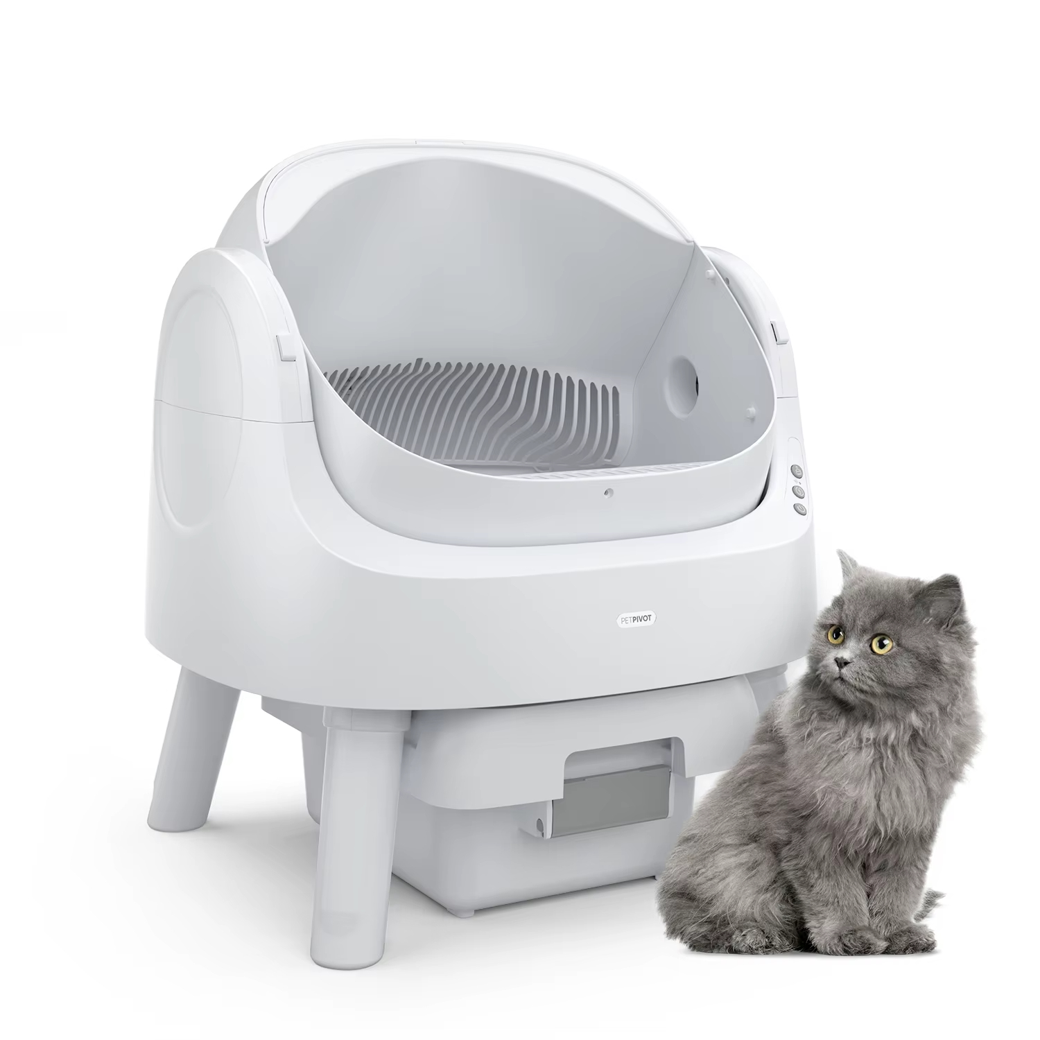 Smart Cat Litter Box Wifi App Control - Caja de Arena Autolimpiable para Gatos,