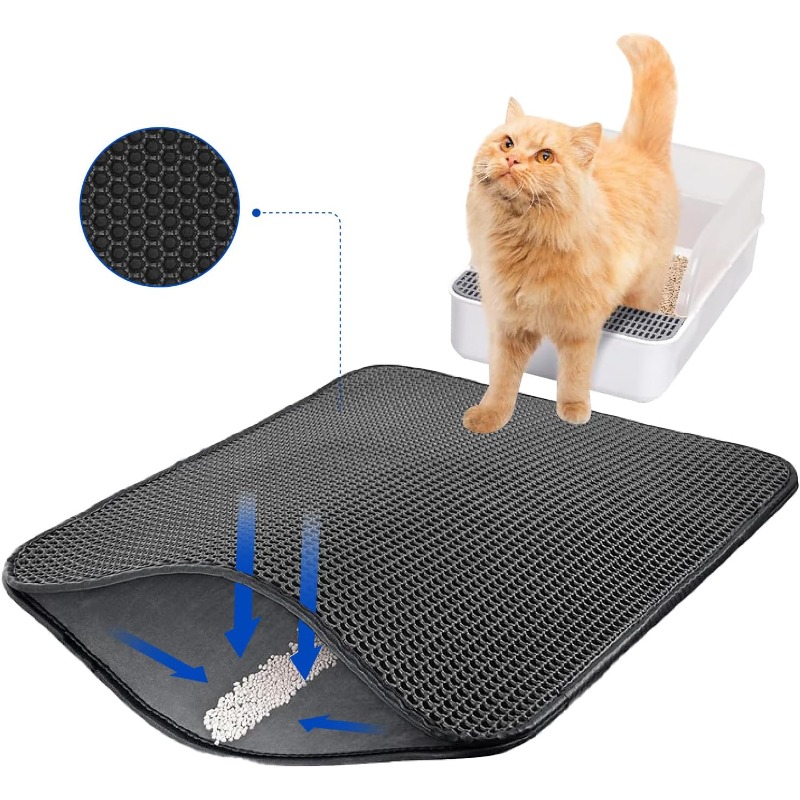 Cat Litter Mat Double Layer Waterproof - Estera para caja de arena para