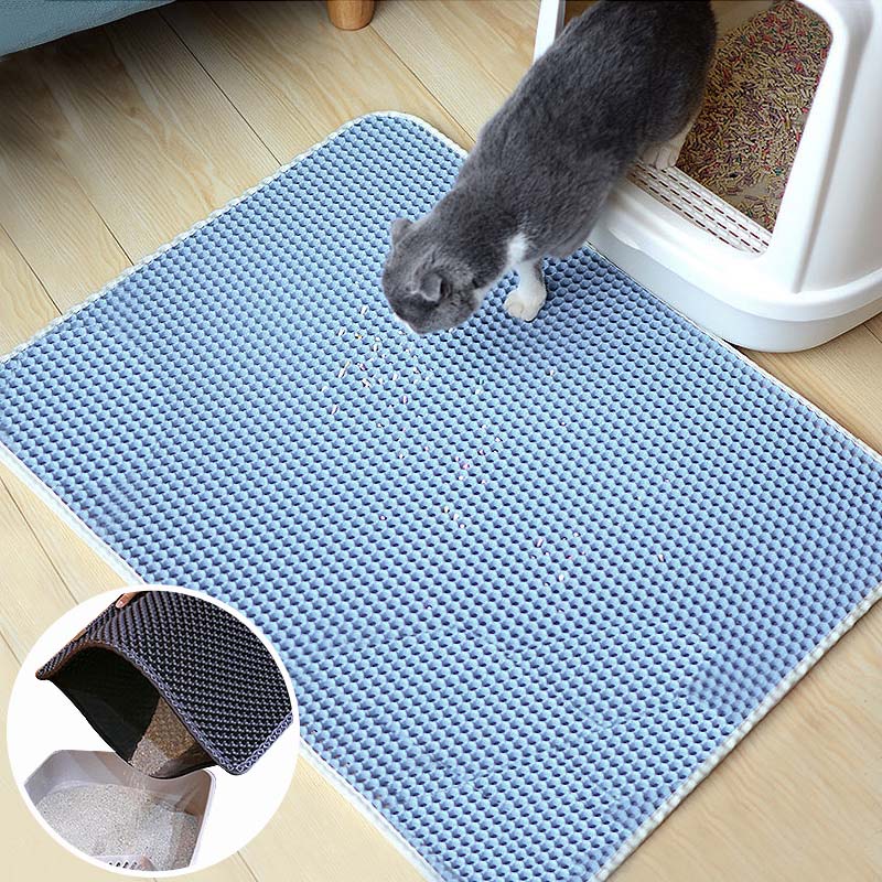Cat Litter Mat Double Layer Waterproof - Estera de arena impermeable para Gato,