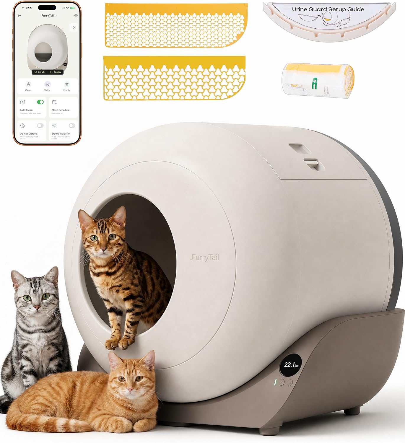 Self Cleaning Cat Litter Box Automatic - Caja de arena automática con función