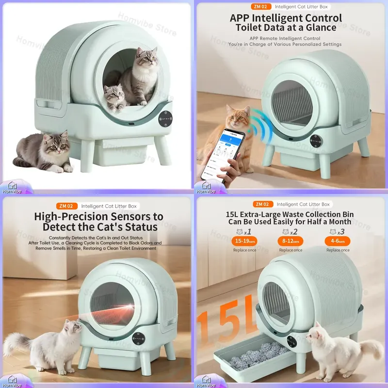 Smart Cat Litter Box Wifi App Control - Caja de Arena Inteligente para Gatos