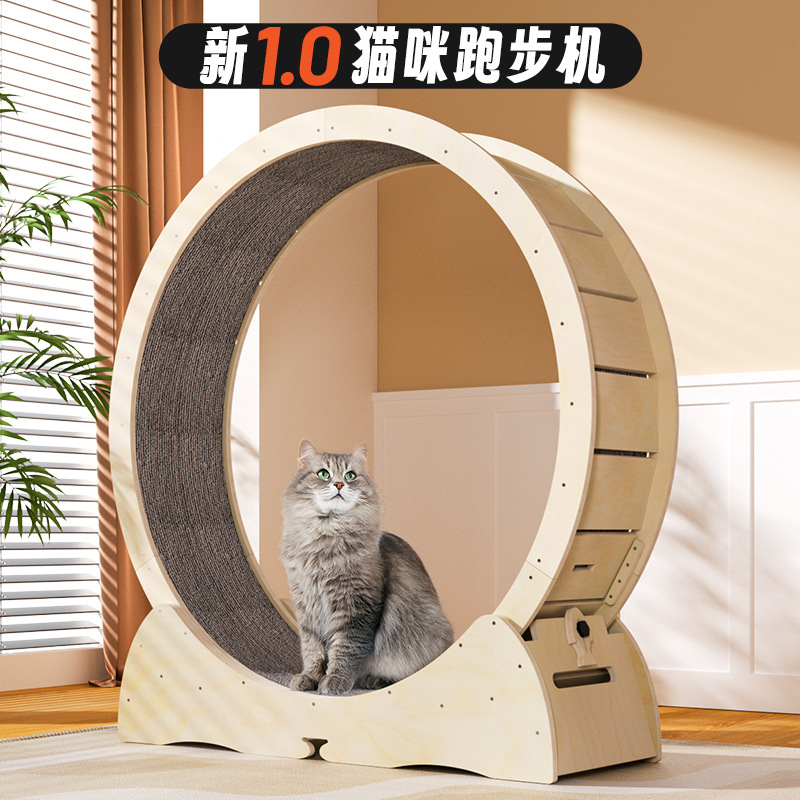 Cat Running Wheel Exercise Treadmill - Rueda de ejercicio silenciosa para mascotas,