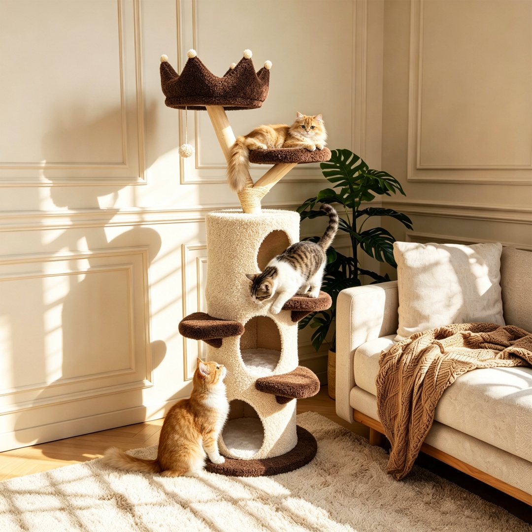 Cat Scratching Post Sisal Tree Tower - Árbol para gatos de varios niveles