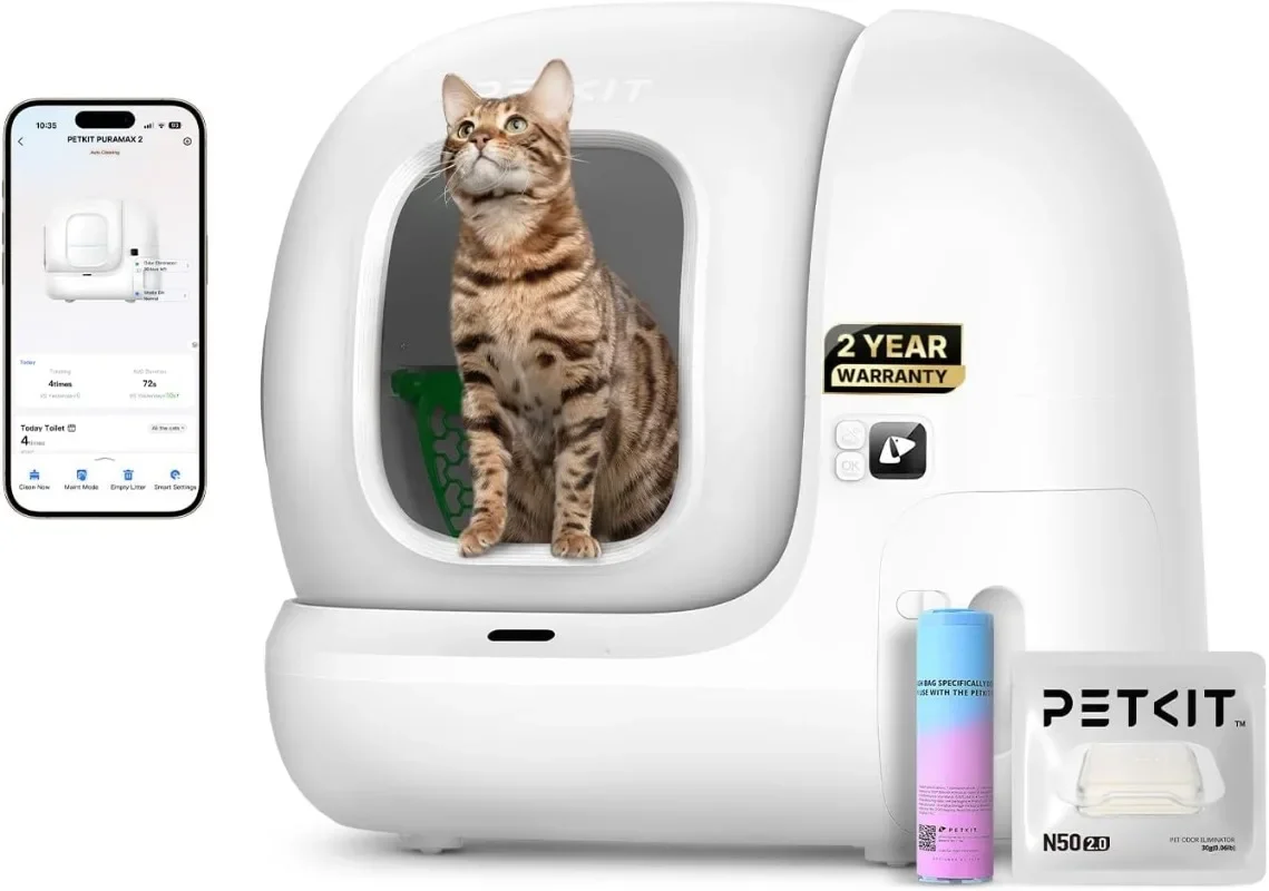 Self Cleaning Cat Litter Box Automatic - PETKIT PuraMax 2, Caja de Arena