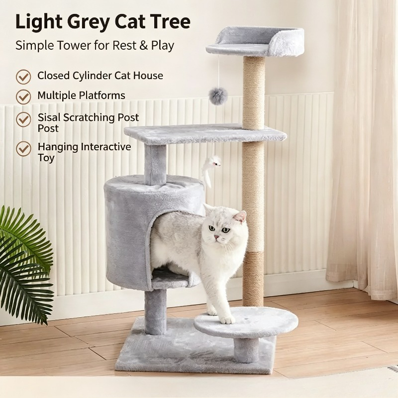 Cat Scratching Post Sisal Tree Tower - Gran Torre para Gatos con Nido