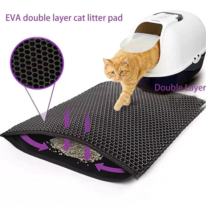 Cat Litter Mat Double Layer Waterproof - Estera de arena para gatos con