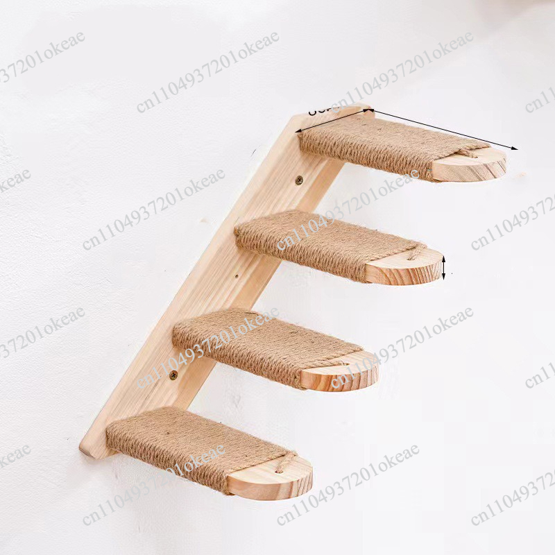 Cat Wall Climbing Shelves Hammock Wooden - Complejo de pared para gatos: Rascador