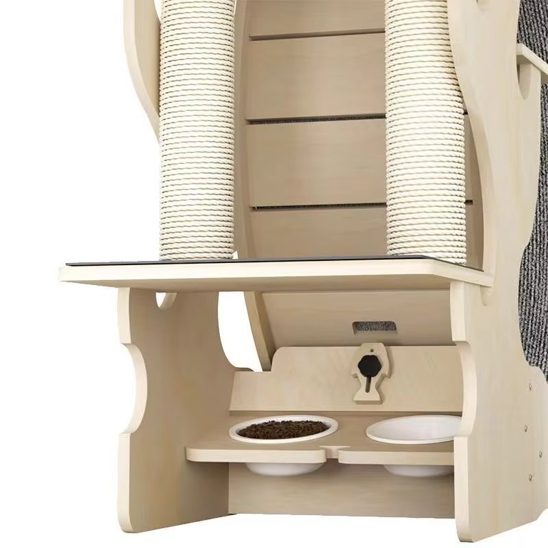 Cat Running Wheel Exercise Treadmill - Rueda de Ejercicio Multifuncional de Madera