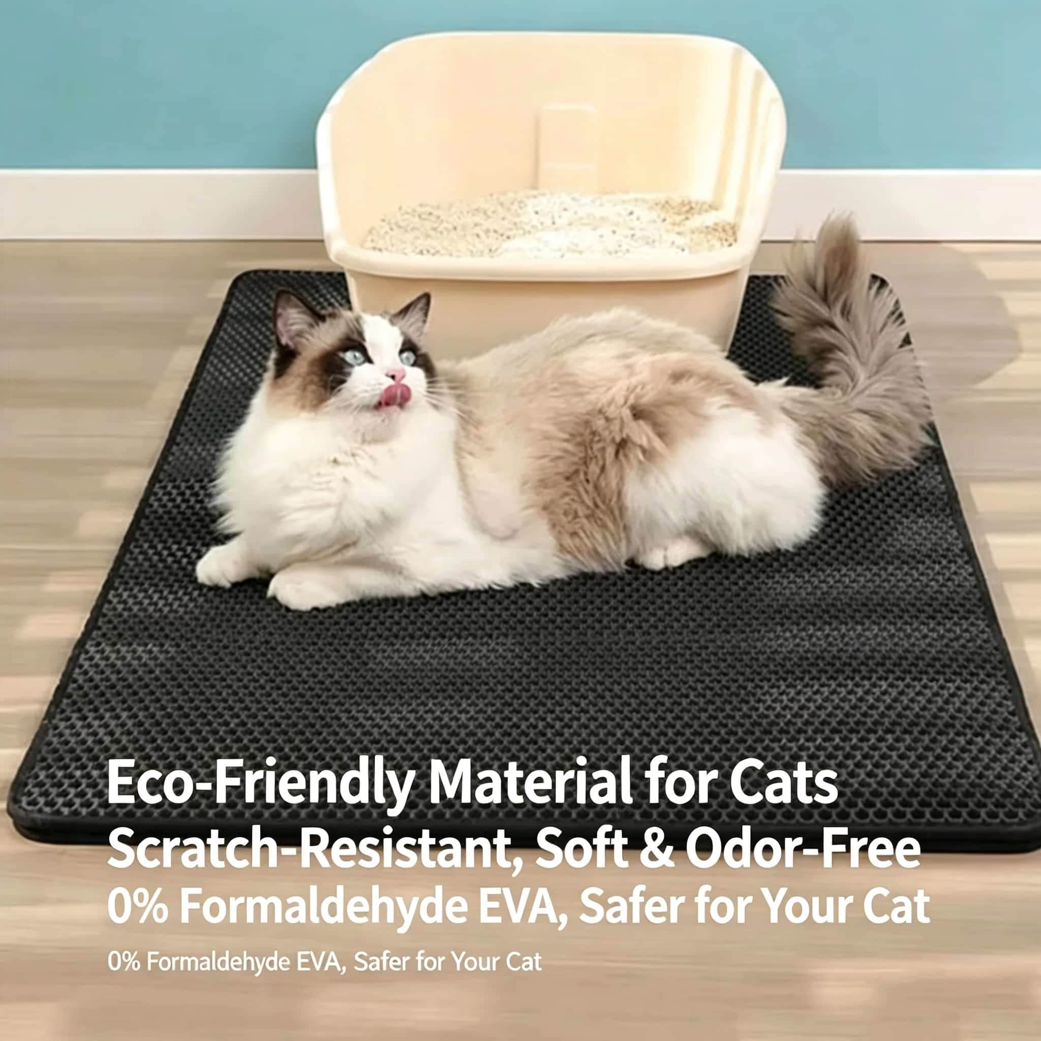 Cat Litter Mat Double Layer Waterproof - Alfombrilla de doble capa para evitar