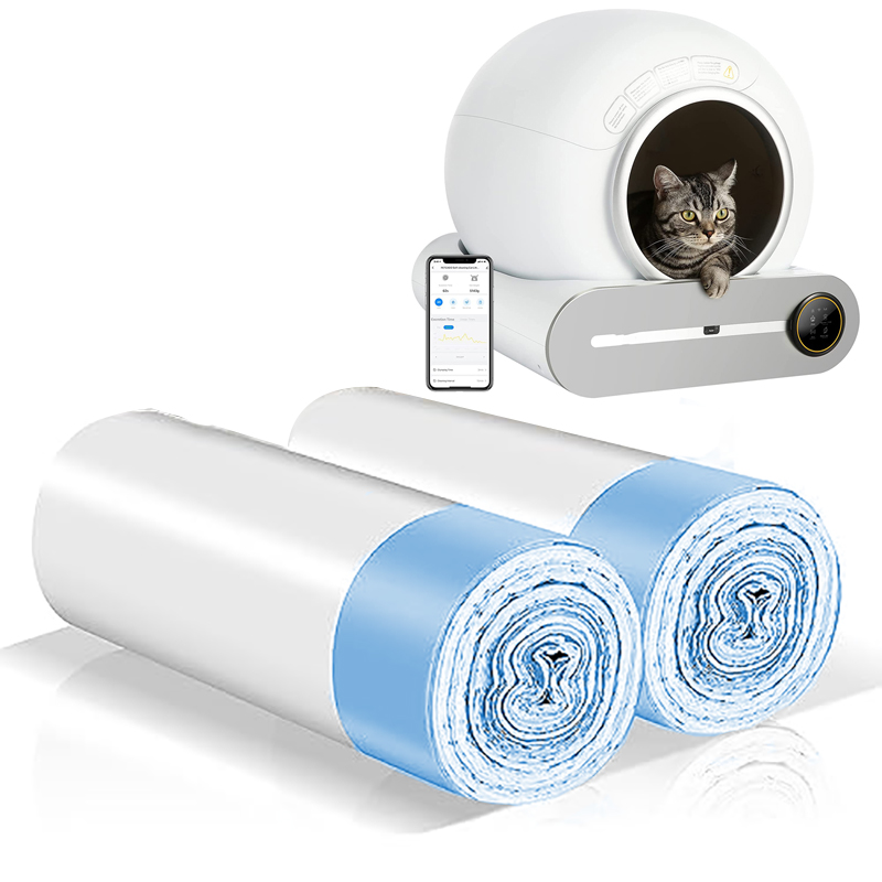 Automatic Litter Box Waste Bag Liner - 2/5/10 Rollos de Bolsas para Excrementos