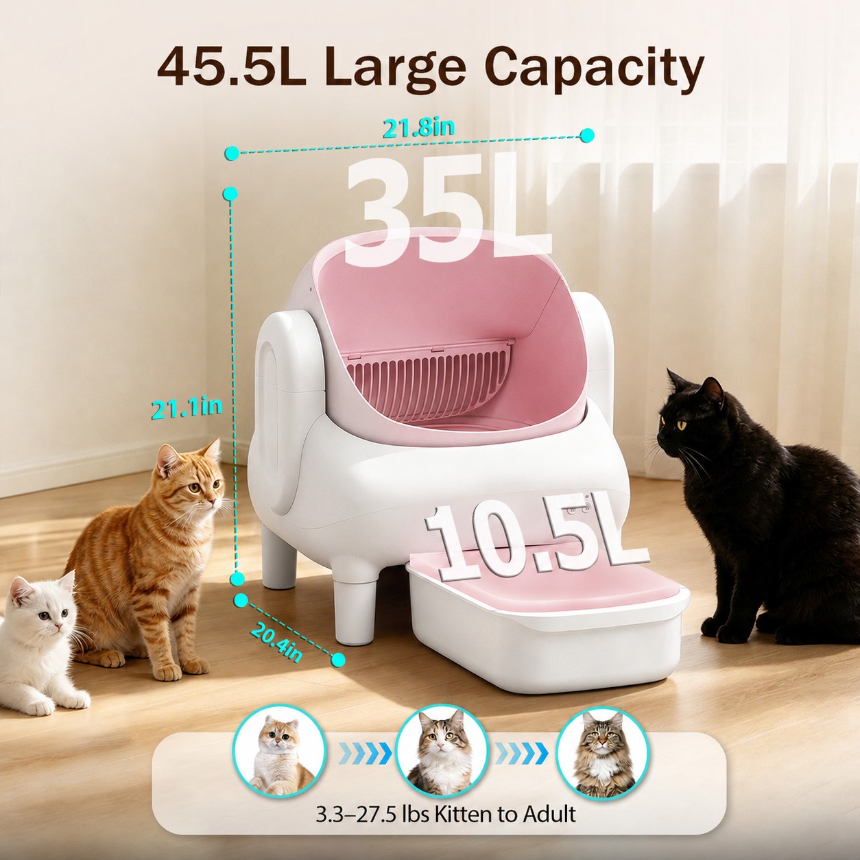 Caja de arena automática para  - Smart Cat Litter Box Wifi App Control reseña y precio