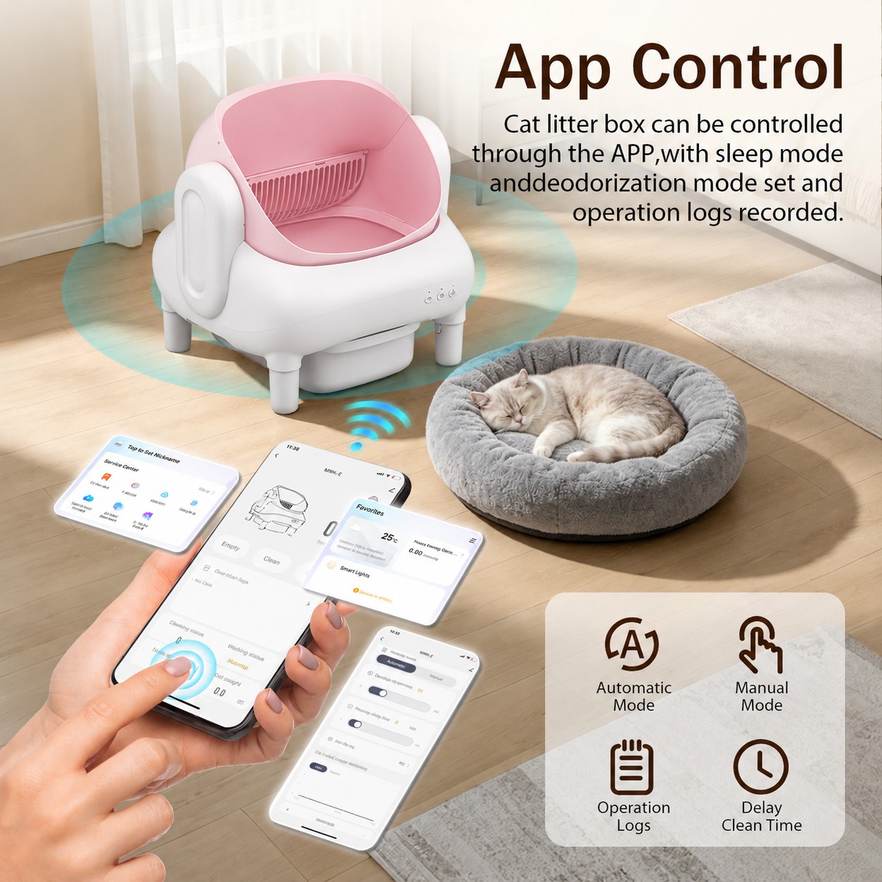 Caja de arena automática para  - Smart Cat Litter Box Wifi App Control reseña y precio