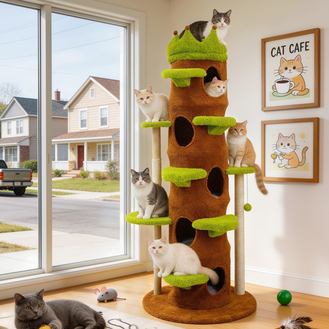 Árbol rascador XXL alto para g - Cat Scratching Post Sisal Tree Tower reseña y precio