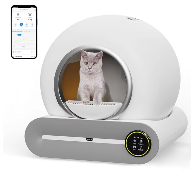 Nuevo Diseño de Moda, Bajo Niv - Smart Cat Litter Box Wifi App Control reseña y precio
