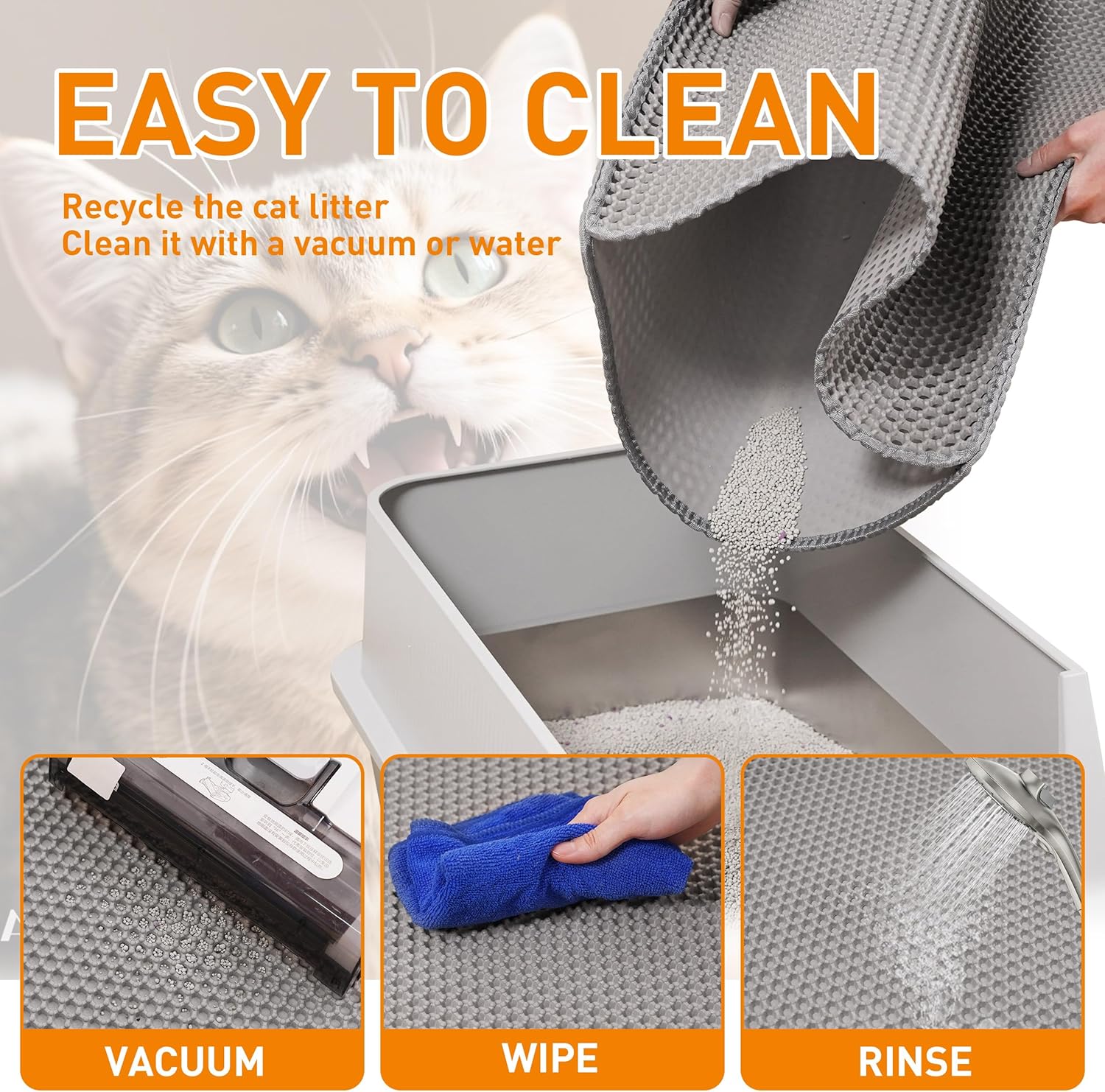 Alfombra Grande para Gatos, 12 - Cat Litter Mat Double Layer Waterproof reseña y precio