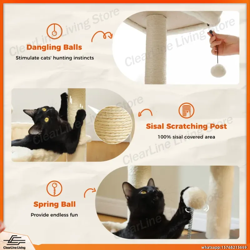 Árbol para Gatos Moderno para  - Cat Scratching Post Sisal Tree Tower reseña y precio