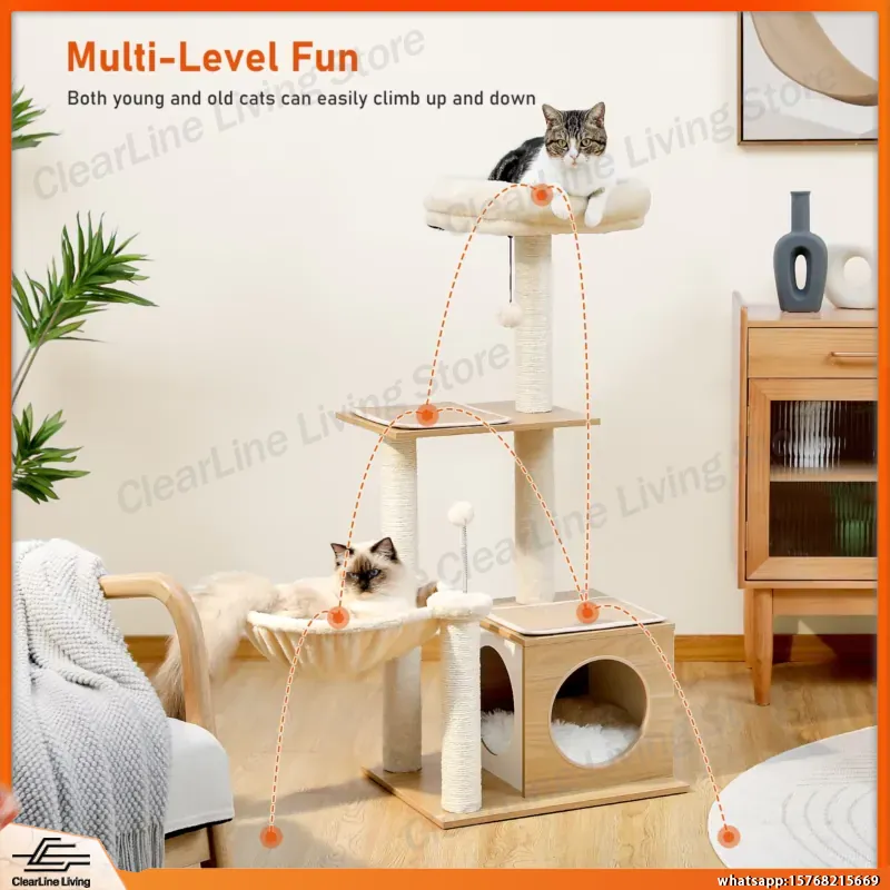 Árbol para Gatos Moderno para  - Cat Scratching Post Sisal Tree Tower reseña y precio