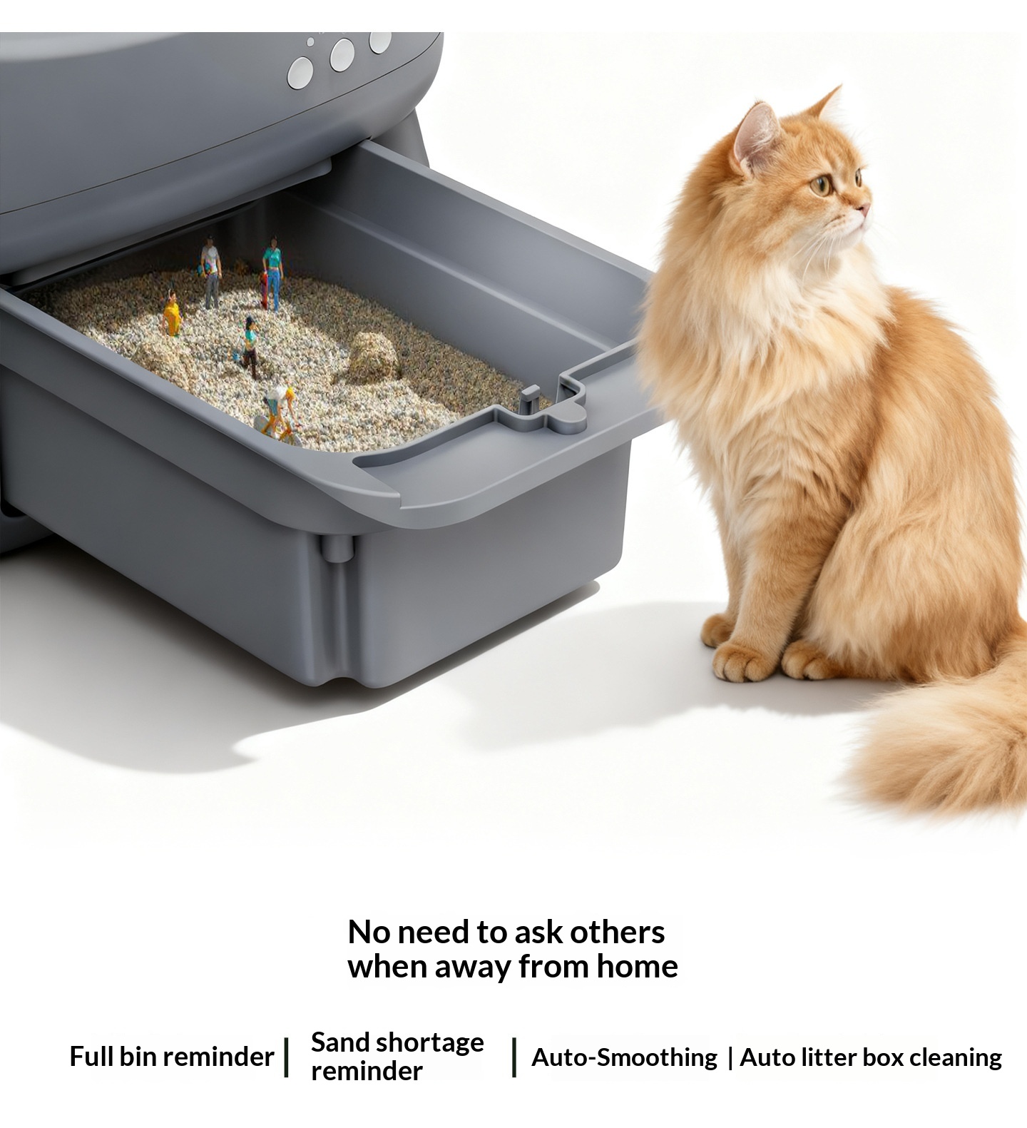 Caja de arena automática intel - Smart Cat Litter Box Wifi App Control reseña y precio