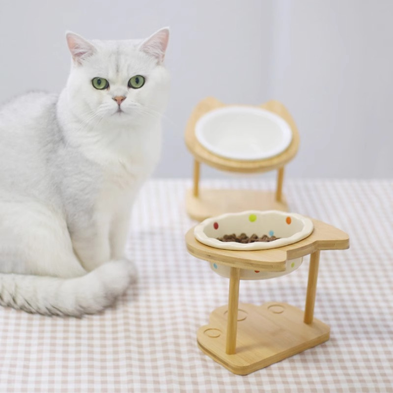Cuenco elevado y inclinado par - Elevated Ceramic Cat Bowls Tilted Food reseña y precio