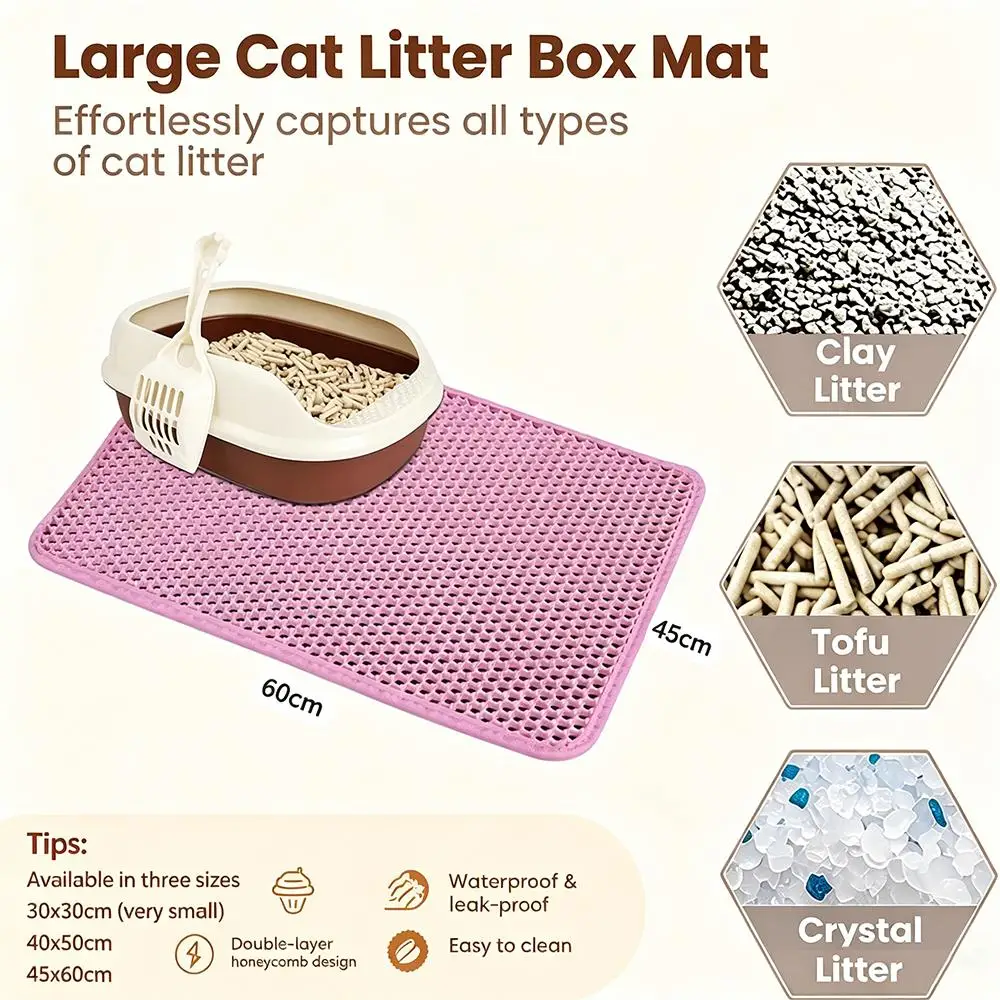 Alfombrilla para arenero de ga - Cat Litter Mat Double Layer Waterproof reseña y precio