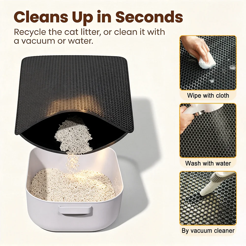 Alfombrilla para arenero de ga - Cat Litter Mat Double Layer Waterproof reseña y precio