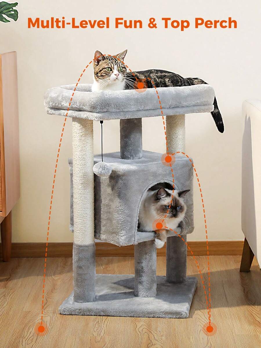 Torre para gatos de 72 cm con  - Cat Scratching Post Sisal Tree Tower reseña y precio