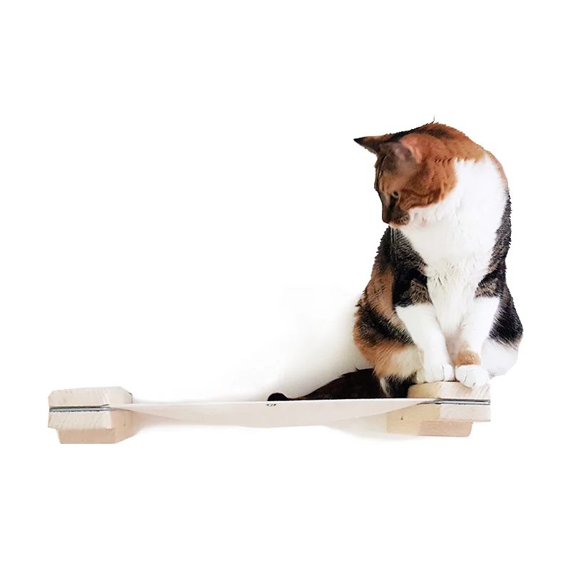 Estante de madera maciza para  - Cat Wall Climbing Shelves Hammock Wooden reseña y precio