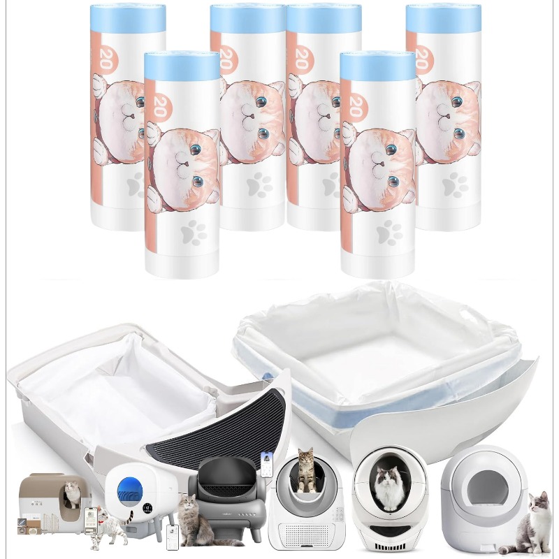 100 unidades de bolsas imperme - Automatic Litter Box Waste Bag Liner reseña y precio