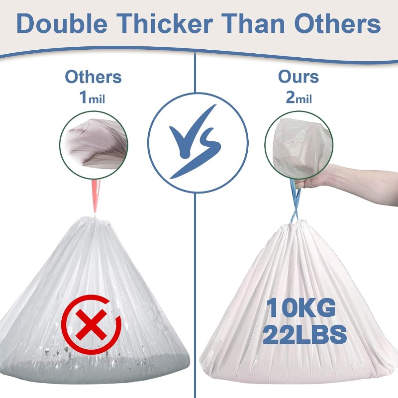 100 unidades de bolsas imperme - Automatic Litter Box Waste Bag Liner reseña y precio