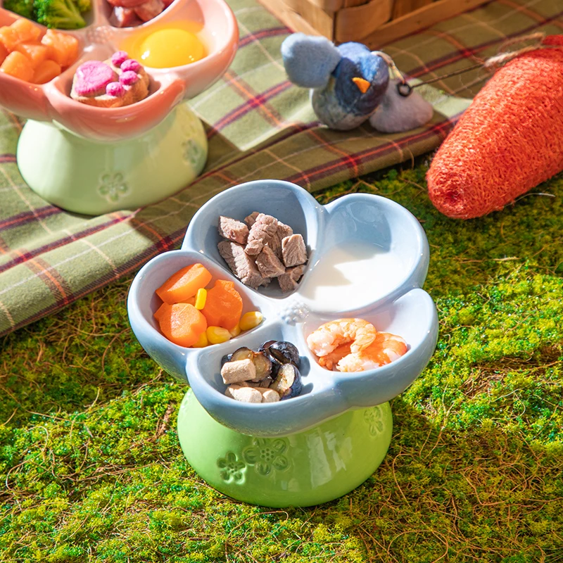 Comedero elevado de cerámica p - Elevated Ceramic Cat Bowls Tilted Food reseña y precio