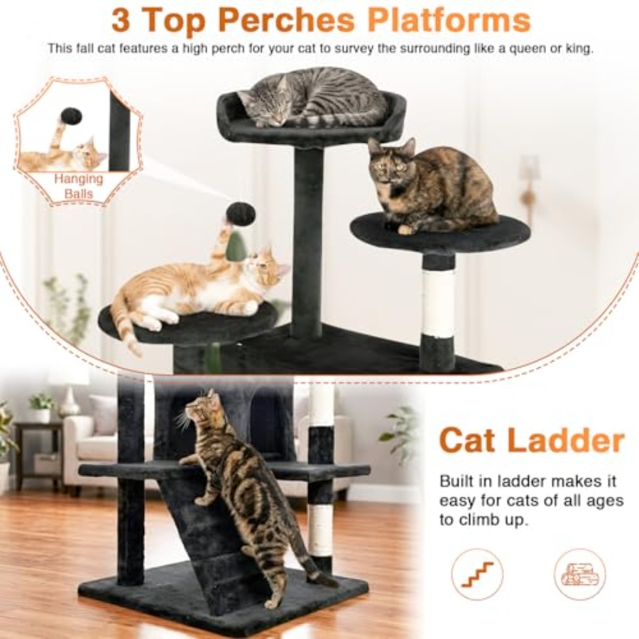 Árbol para Gatos de 54 Pulgada - Cat Scratching Post Sisal Tree Tower reseña y precio