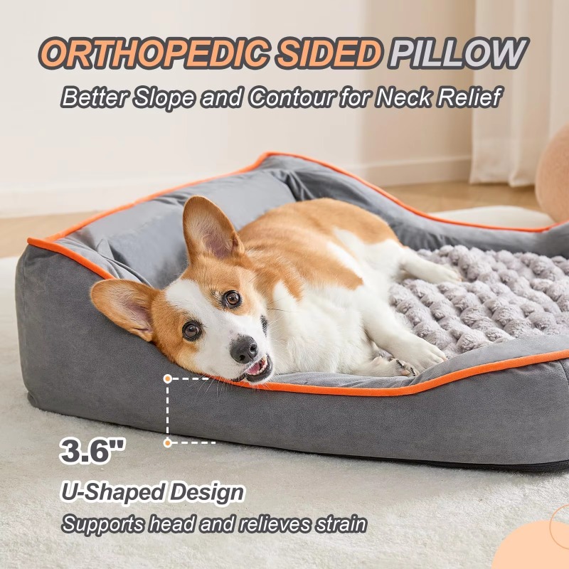 Colcha lavable impermeable per - Orthopedic Memory Foam Dog Bed Washable reseña y precio