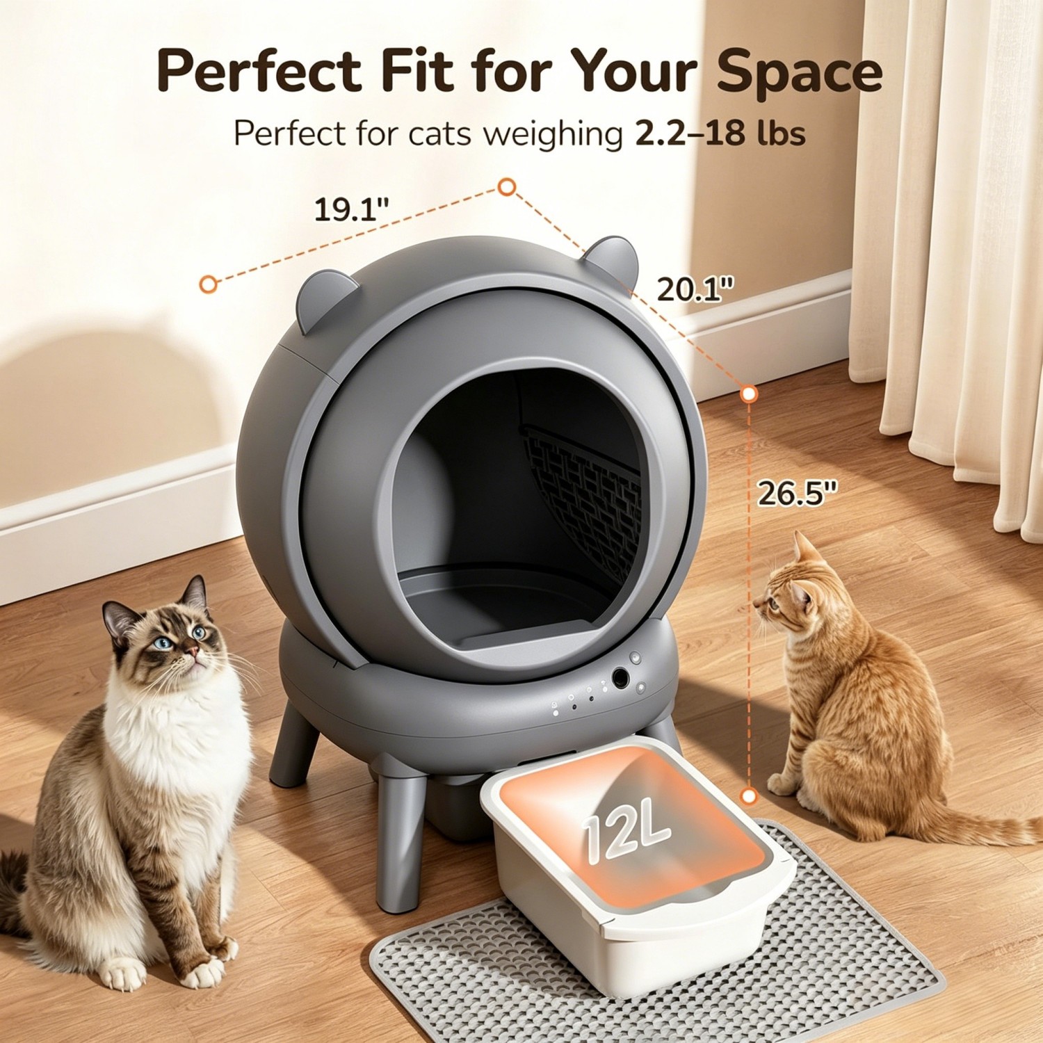 Caja de arena para gatos Cumri - Self Cleaning Cat Litter Box Automatic reseña y precio