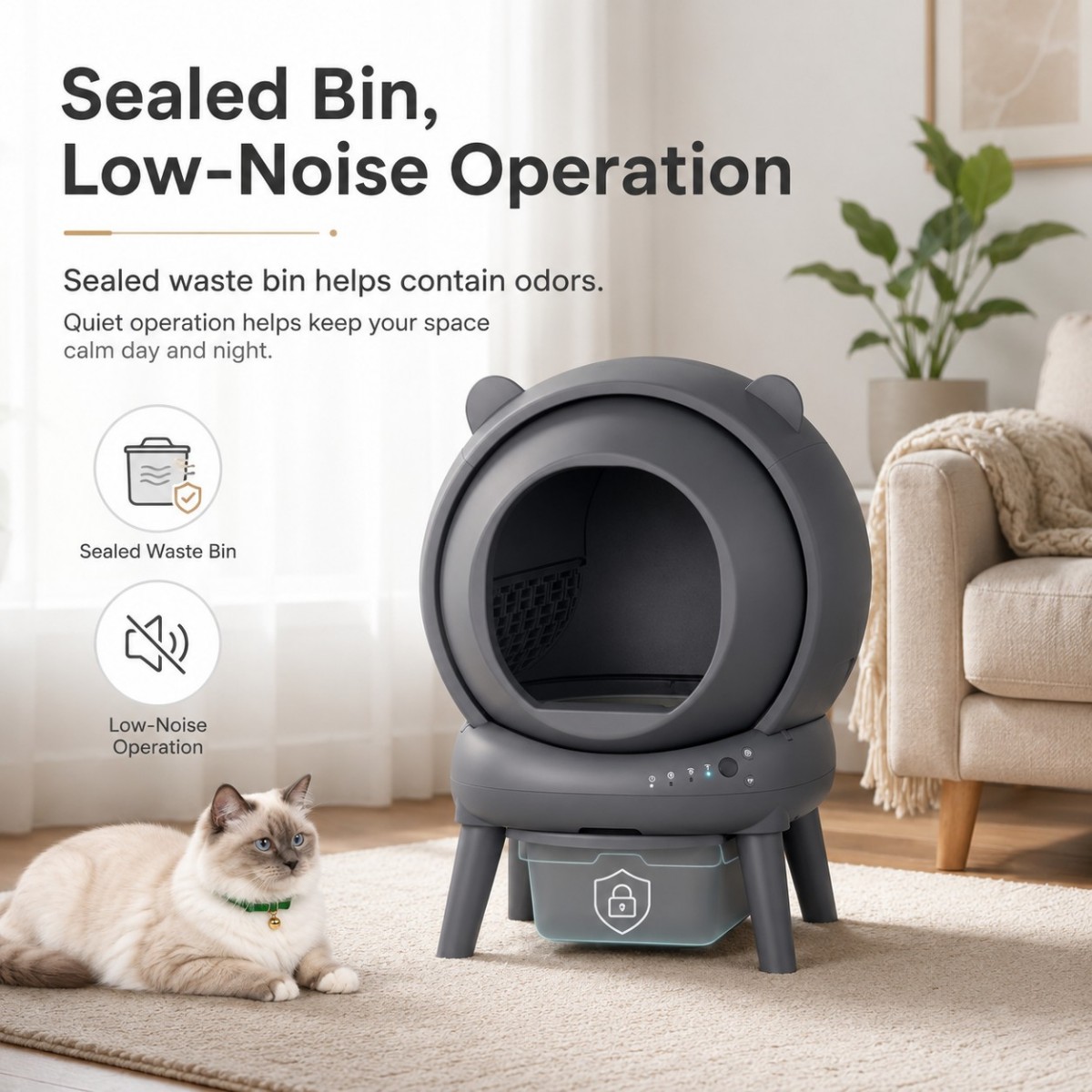 Caja de arena para gatos Cumri - Self Cleaning Cat Litter Box Automatic reseña y precio