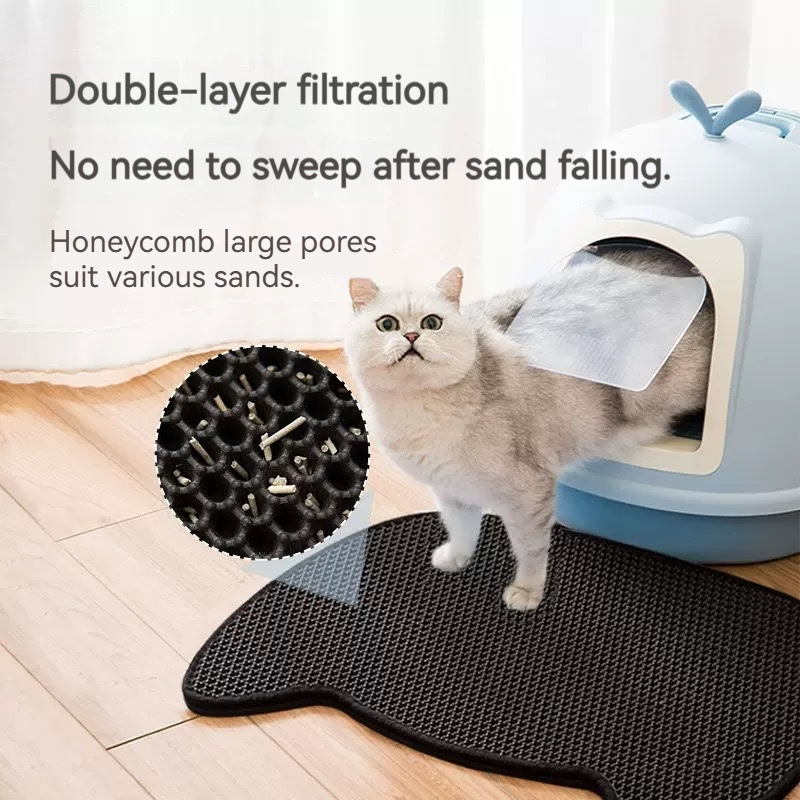 Alfombrilla de doble capa para - Cat Litter Mat Double Layer Waterproof reseña y precio