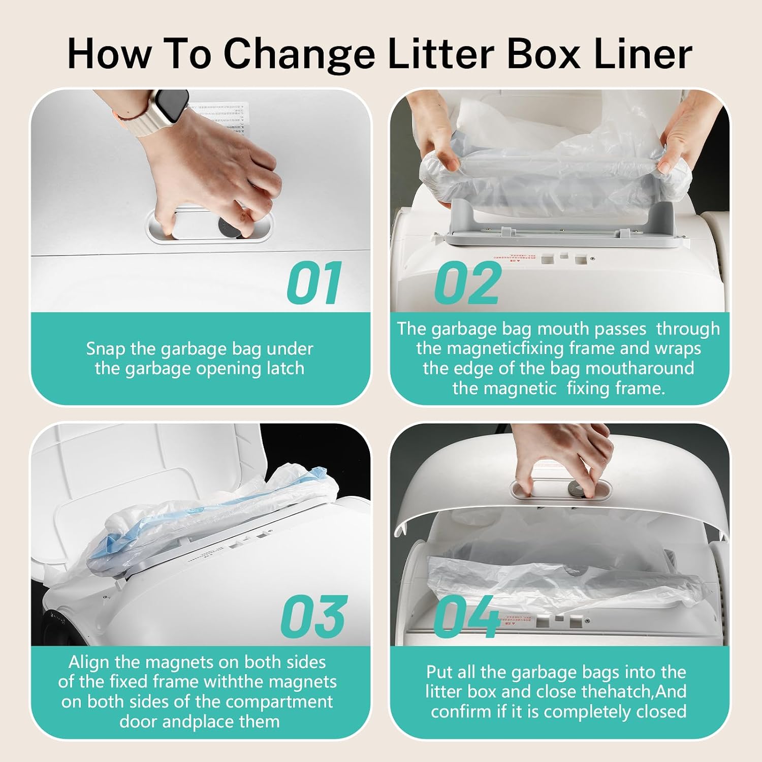 2/5 Rollos de Bolsas para Excr - Automatic Litter Box Waste Bag Liner reseña y precio