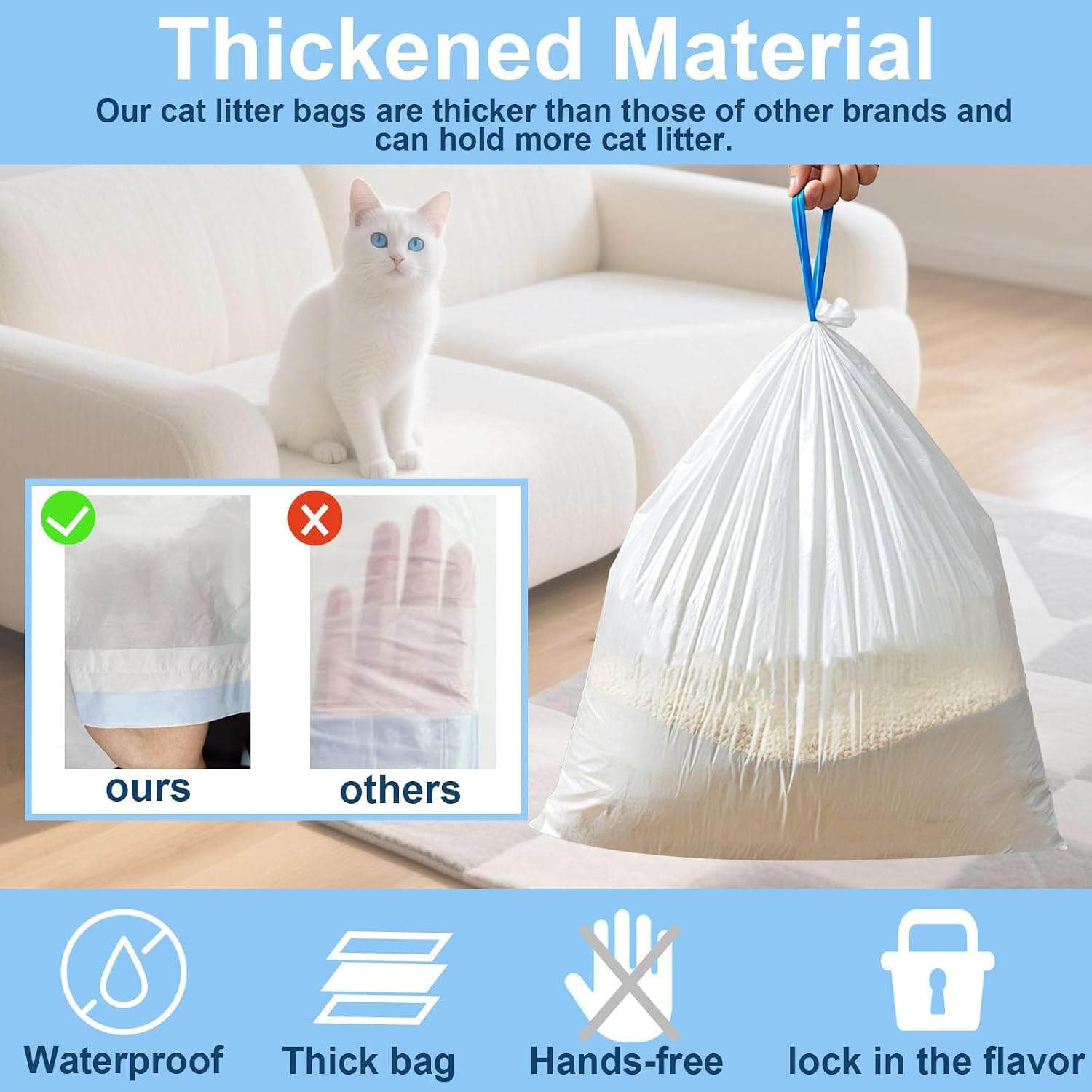 2/5 Rollos de Bolsas para Excr - Automatic Litter Box Waste Bag Liner reseña y precio