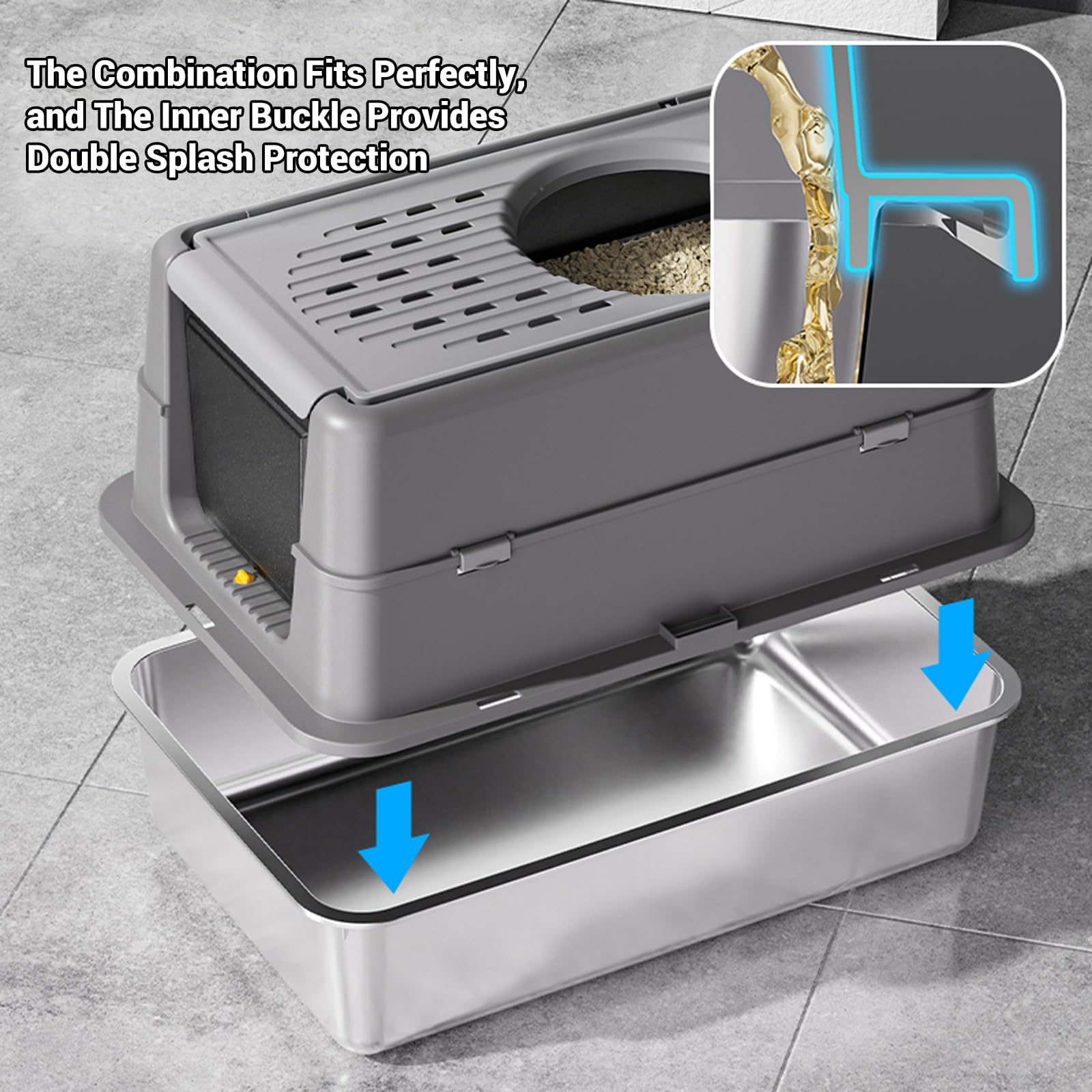 Caja de arena para gatos de ac - Self Cleaning Cat Litter Box Automatic reseña y precio