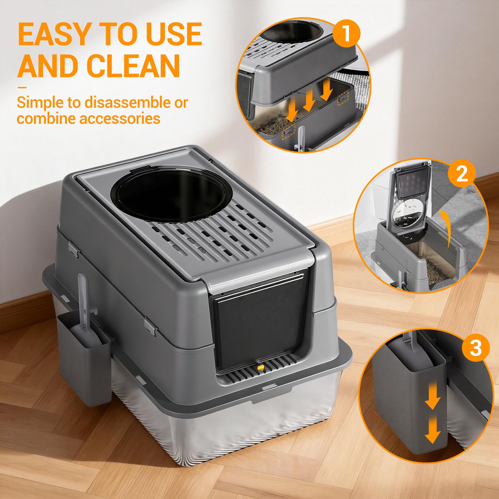 Caja de arena para gatos de ac - Self Cleaning Cat Litter Box Automatic reseña y precio