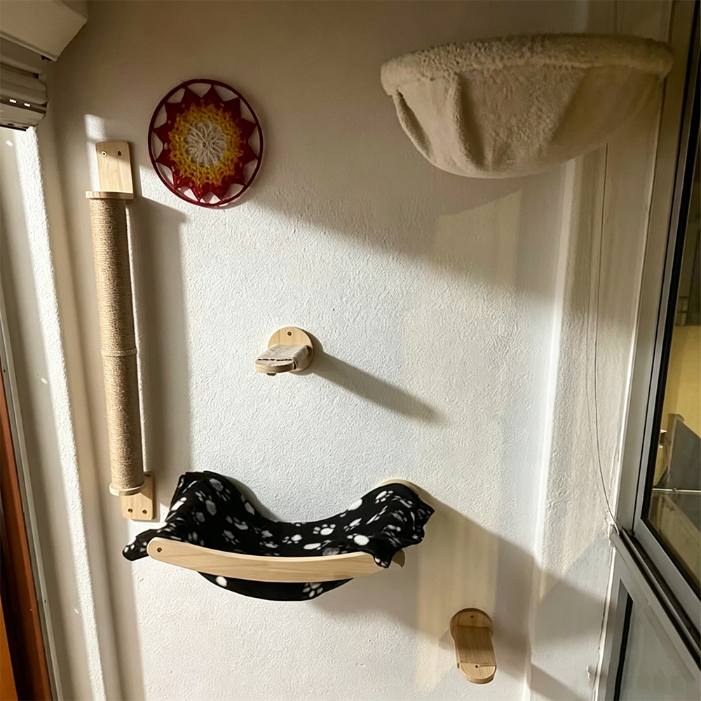 Cama de madera para gatos, par - Cat Wall Climbing Shelves Hammock Wooden reseña y precio