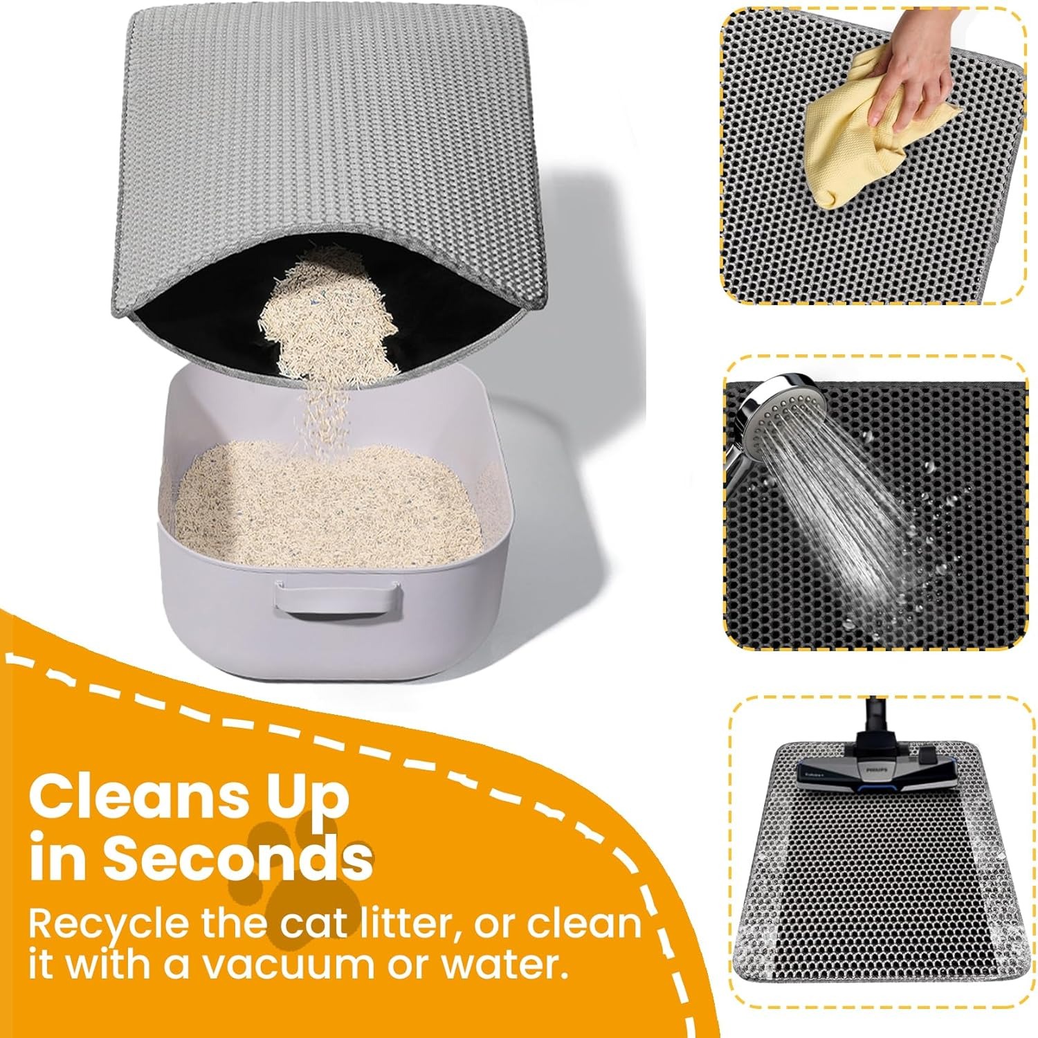 Estera de arena para Gato, imp - Cat Litter Mat Double Layer Waterproof reseña y precio