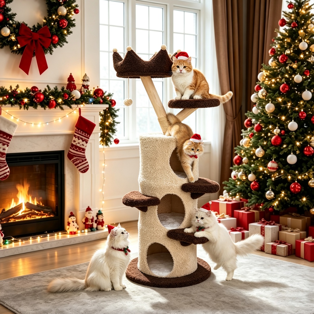 Árbol para gatos de varios niv - Cat Scratching Post Sisal Tree Tower reseña y precio