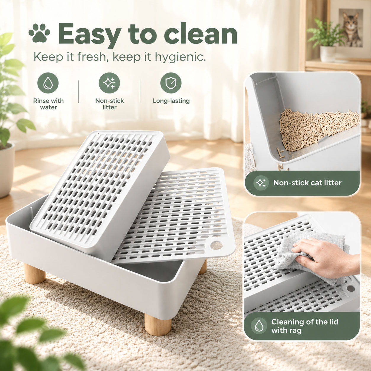 Rampa para caja de arena, dobl - Cat Litter Mat Double Layer Waterproof reseña y precio
