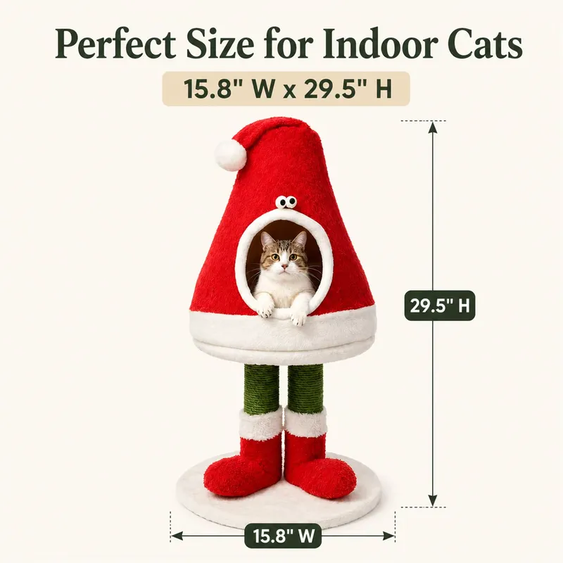 Árbol de Navidad para Gatos Pe - Cat Scratching Post Sisal Tree Tower reseña y precio