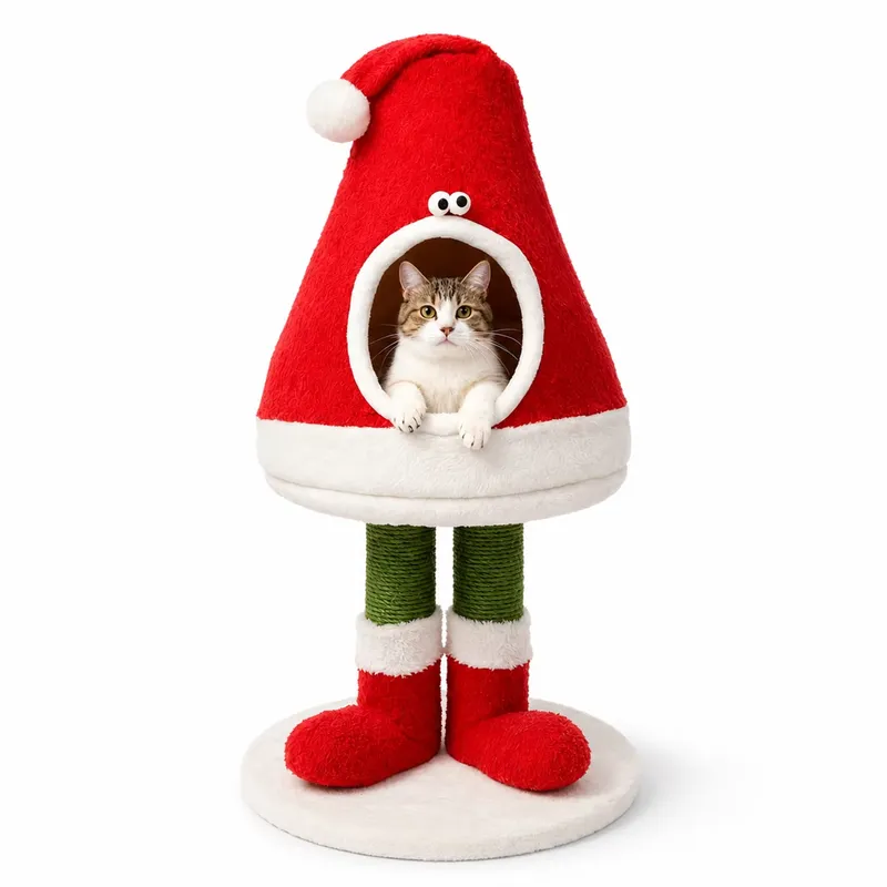 Árbol de Navidad para Gatos Pe - Cat Scratching Post Sisal Tree Tower reseña y precio