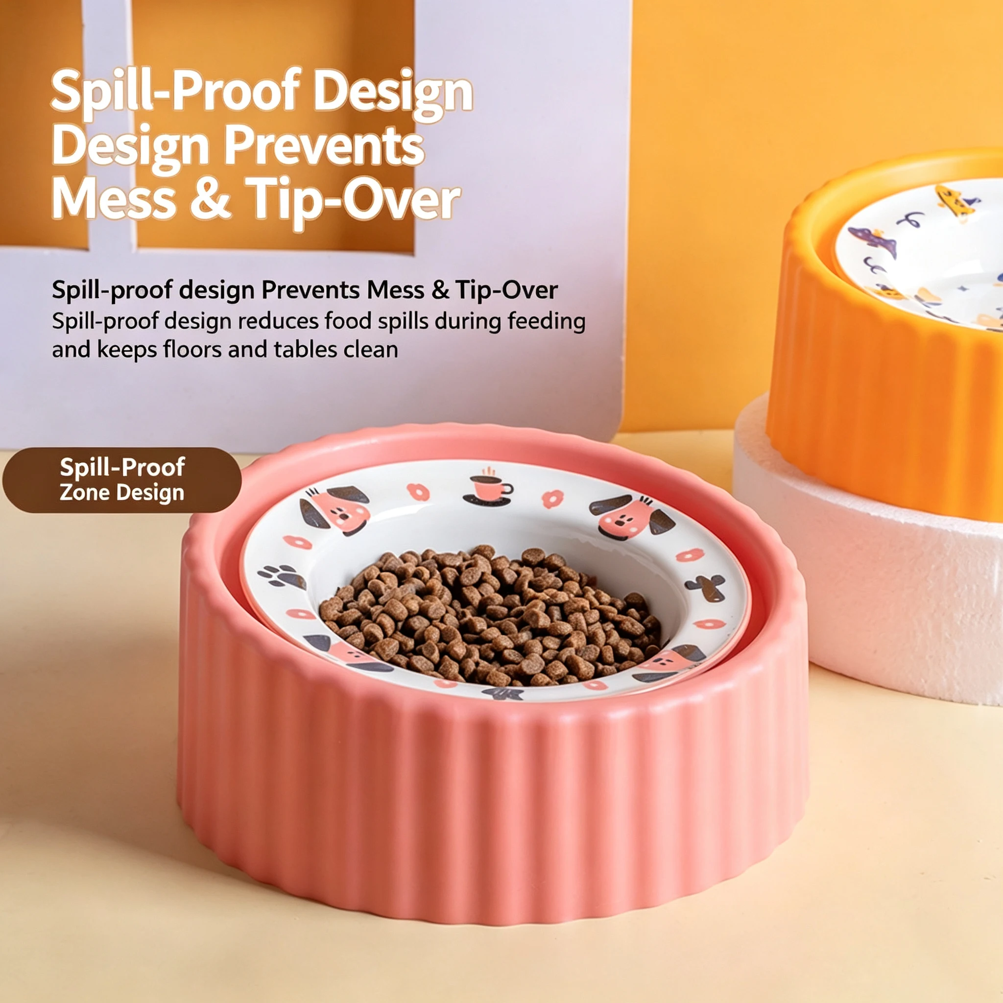 Comedero Elevado de Cerámica p - Elevated Ceramic Cat Bowls Tilted Food reseña y precio