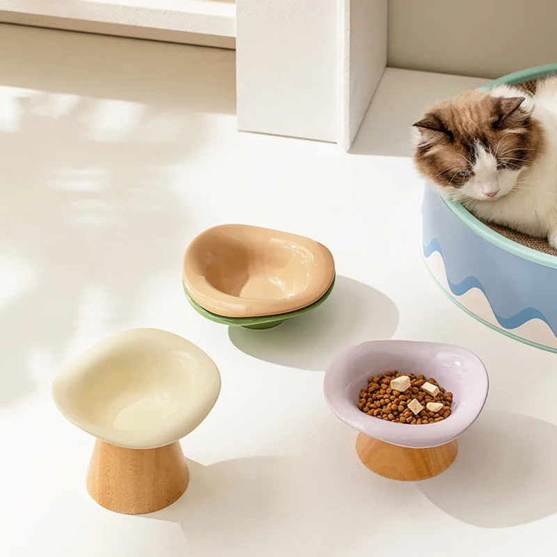Comedero y bebedero elevados y - Elevated Ceramic Cat Bowls Tilted Food reseña y precio