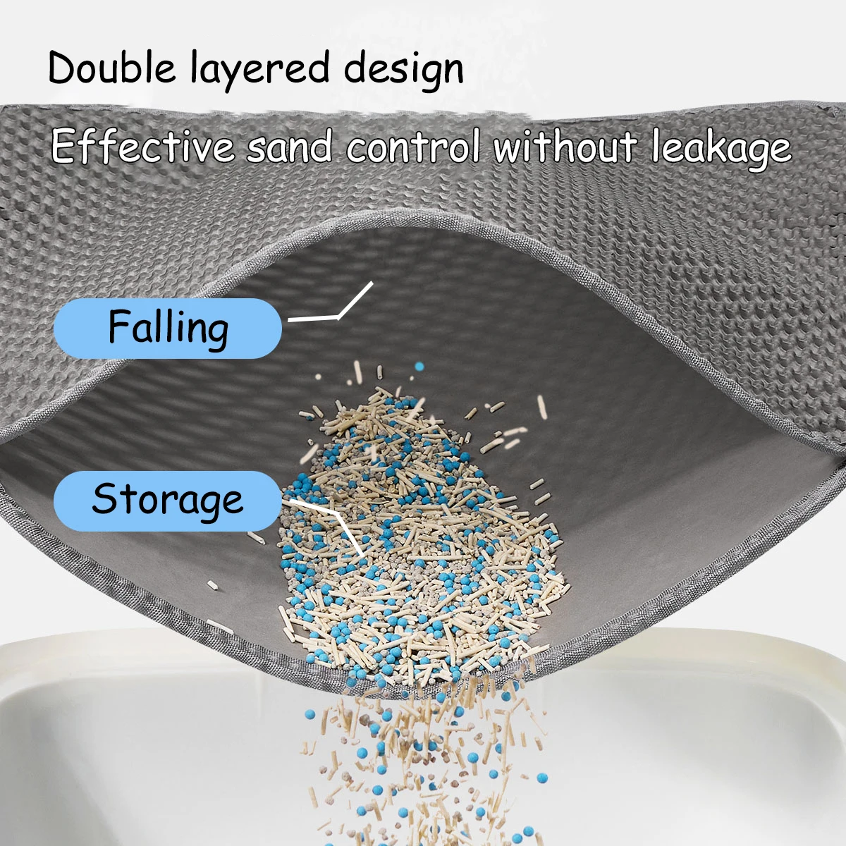 Estera de arena para gatos de  - Cat Litter Mat Double Layer Waterproof reseña y precio
