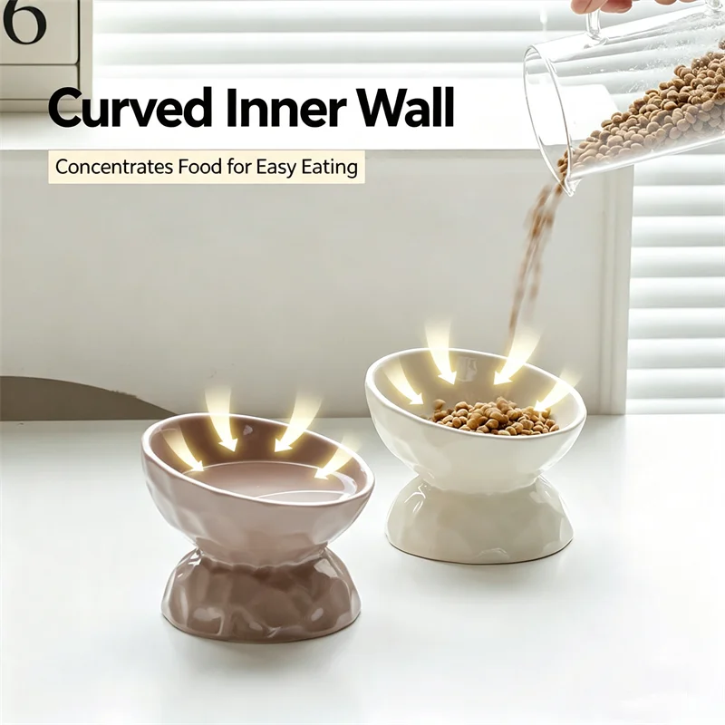 Tazón de cerámica elevado para - Elevated Ceramic Cat Bowls Tilted Food reseña y precio