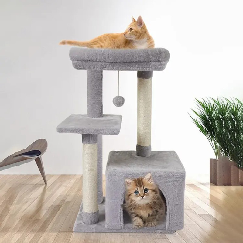 Gran Torre para Gatos con Nido - Cat Scratching Post Sisal Tree Tower reseña y precio